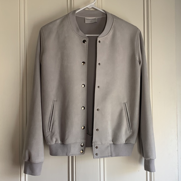 Modern Citizen Neta Vegan Suede Bomber Jacket - Picture 3 of 9